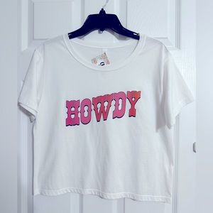 Howdy Cropped Tee NWT
